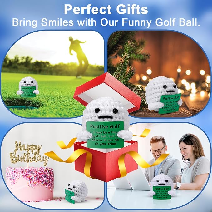 AICase Golf Gifts Accessories Funny Positive Golf Ball Crochet Gag Gift Ideas - Image 2