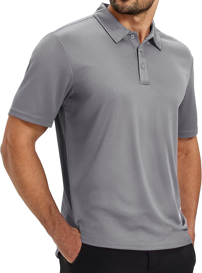 TACVASEN Mens Polo Shirts Short Sleeve Dry Fit Performance Breathable Golf Shirt by TACVASEN