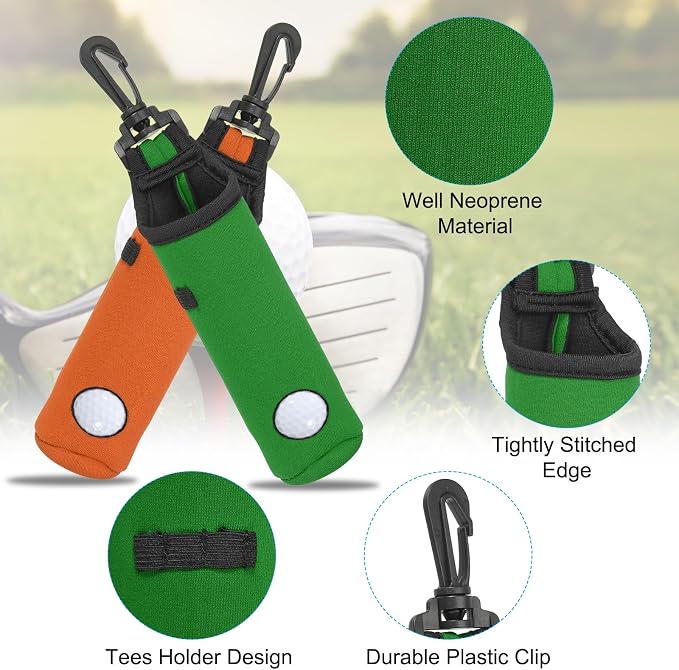 PATIKIL Golf Ball Carry Bag Golf Tee Holder Pouch Portable Neoprene Golf Ball - Image 3