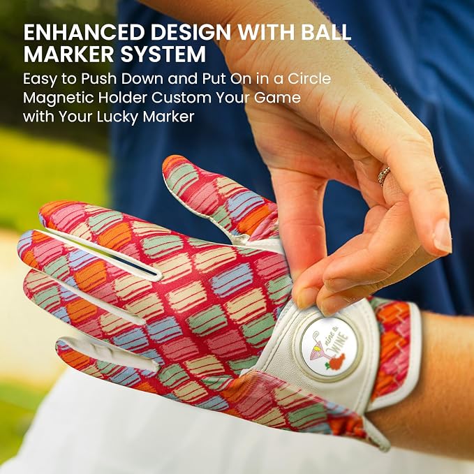 Ladies Golf Gloves Women Right Handed Golfer Left Hand Value 2 Pack - Image 4