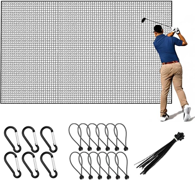 Golf Net, 12X12ft /12X15ft/12X20ft Golf Practice Net Sports Practice Barrier Net by Unknown
