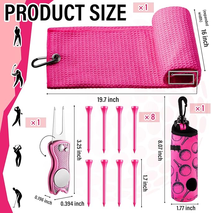 Liliful 12 Pcs Golf Accessories Kit, Include Golf Ball Bag - Image 2