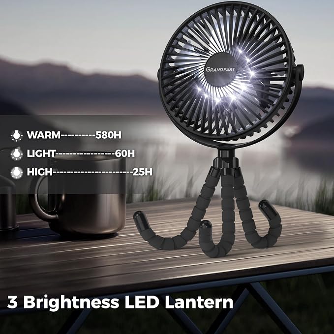 10000mAh Rechargeable Golf Cart Fan, 50H Run, Compatible - Image 7
