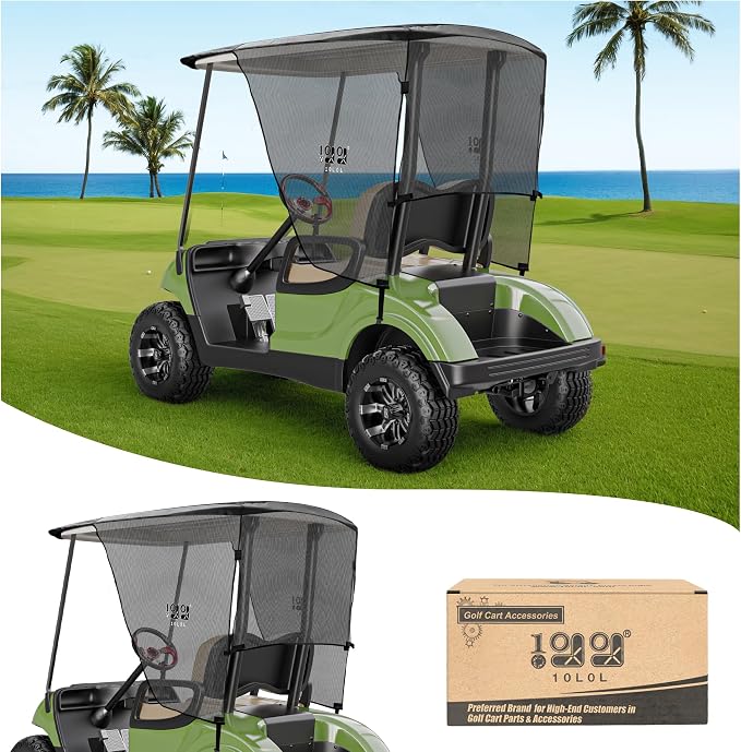 10L0L 2 Passenger Golf Cart Sun Shade Cover by 10L0L