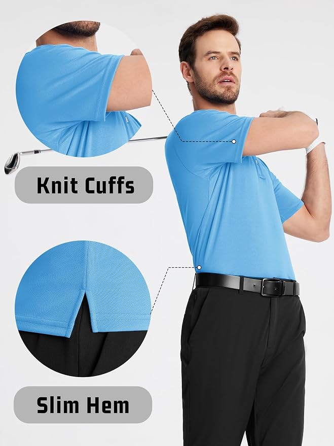 KEFITEVD Men's Polo Shirts Short Sleeve Moisture Wicking Dry Fit Performance - Image 5