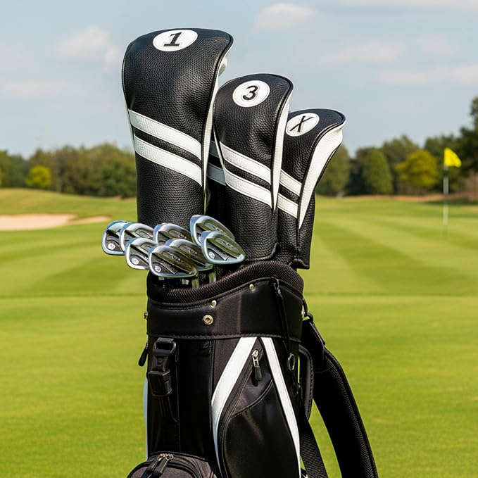 ProActive Sports Vintage Golf Club Head Covers | Classic Leather Look - Image 7