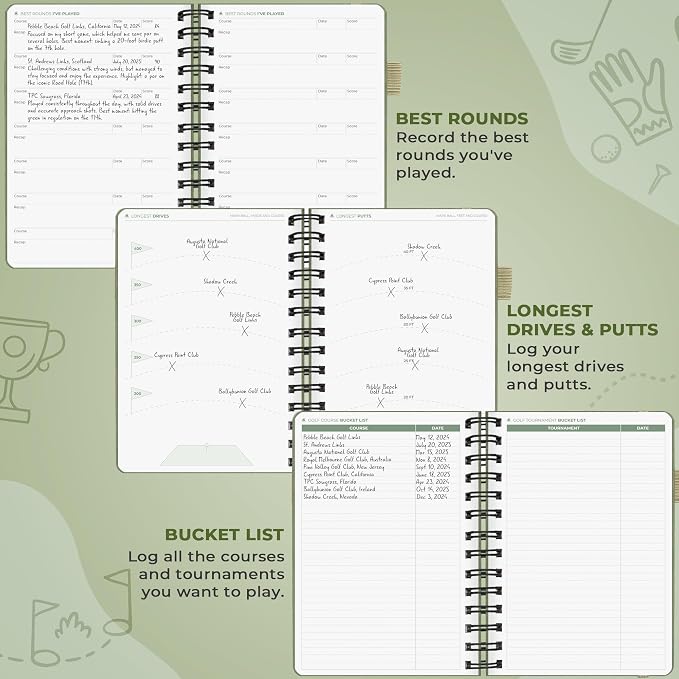 Clever Fox Golf Log Book – Small Training & Scorecard Journal – Pocket Notebook - Image 4