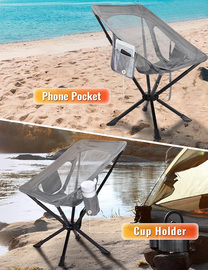 Portable Chairs for Adults Foldable, Fast Setup, Lightweight & Small Folding - Image 5