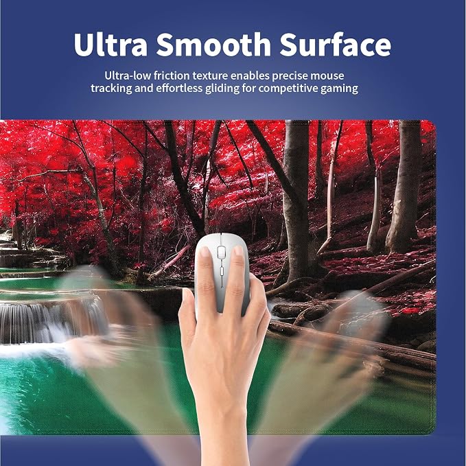 Wknoon. Extra Large Gaming & Office Mouse Pad – Enchanted Waterfall in a - Image 4