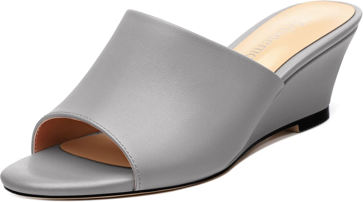 Wedge Sandals for Women Open Toe Wedge Heels Womens Matte High Heel Sandal by Heisnemca