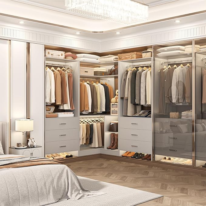 Aheaplus Closet System Closet Organizer, Wood Closet Organizer System, Walk-in - Image 4