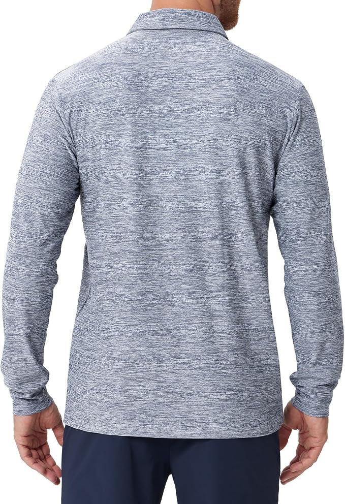 NAVISKIN Men's Polo Shirts Long Sleeve Golf Shirts - Image 3