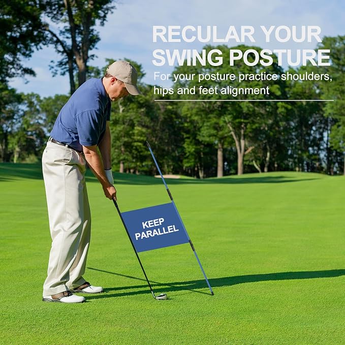 Golf Alignment Sticks 2 Pack, Golf Alignment Rods Upgraded 48" Collapsible Golf - Image 4