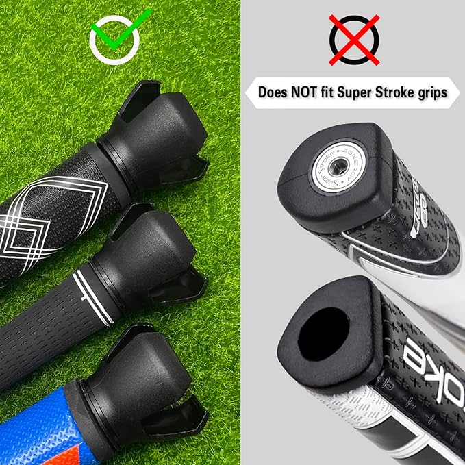 3-Prong Golf Ball Retriever Grabber Pick Up, Back Saver Claw Put On Putter Grip - Image 4
