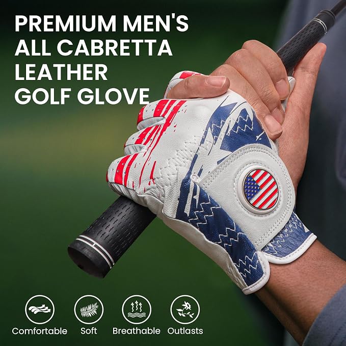 Golf Gloves Men All Premium Cabretta Leather 1 Pack - Image 7