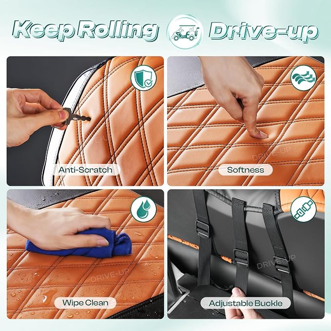 Drive-up Golf Cart Diamond Seat Covers, Wipe Clean PVC - Image 2