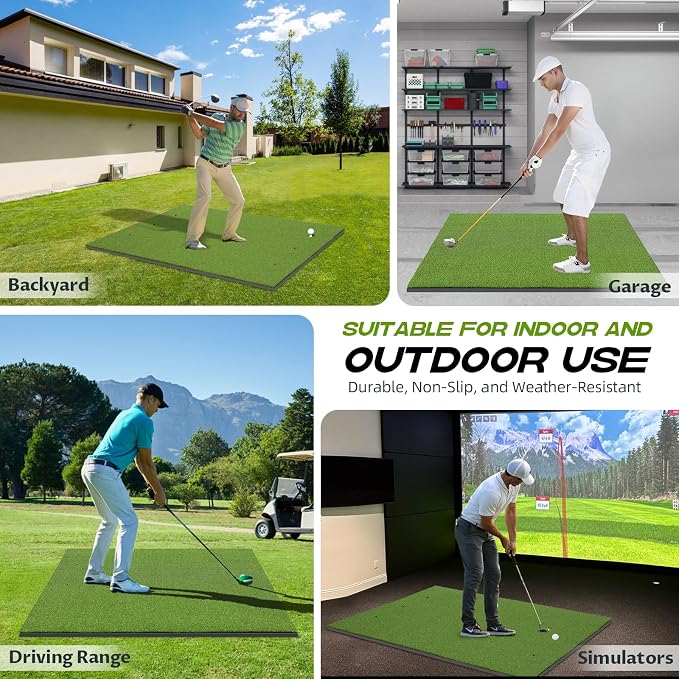 Bltend Golf Mat: 5x4ft & 5x5ft Heavy-Duty Golf Hitting Mats Practice - Image 4