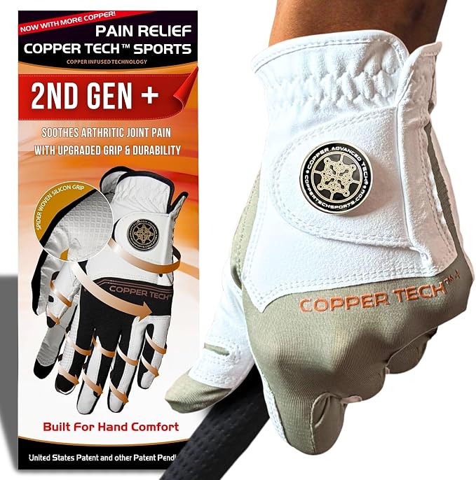 Copper Tech Golf Gloves Men Right Handed Golfer or Left Handed Golfer | Copper by CopperTechSports