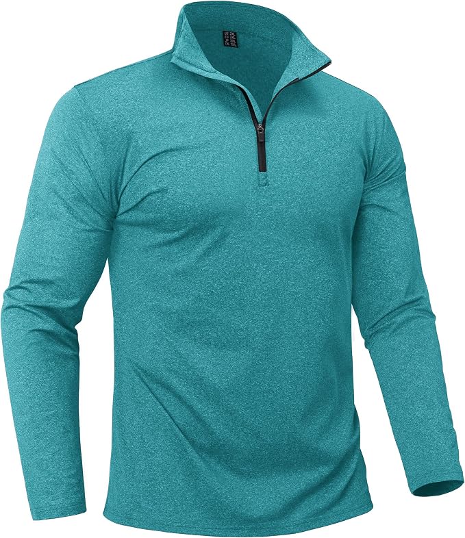 Boladeci Men's Quarter Zip Pullover Premium Fleece Lined Heather Long Sleeve by Boladeci