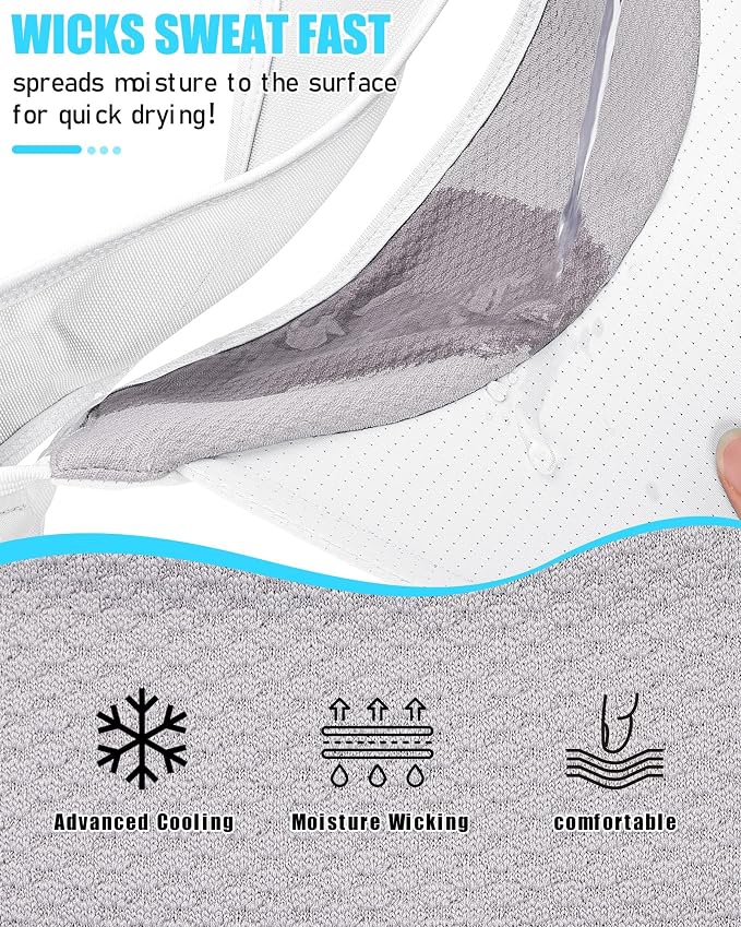 Sports Sun Visor Hats for Women Men Lightweight Breathable Cooling Stretchy - Image 3