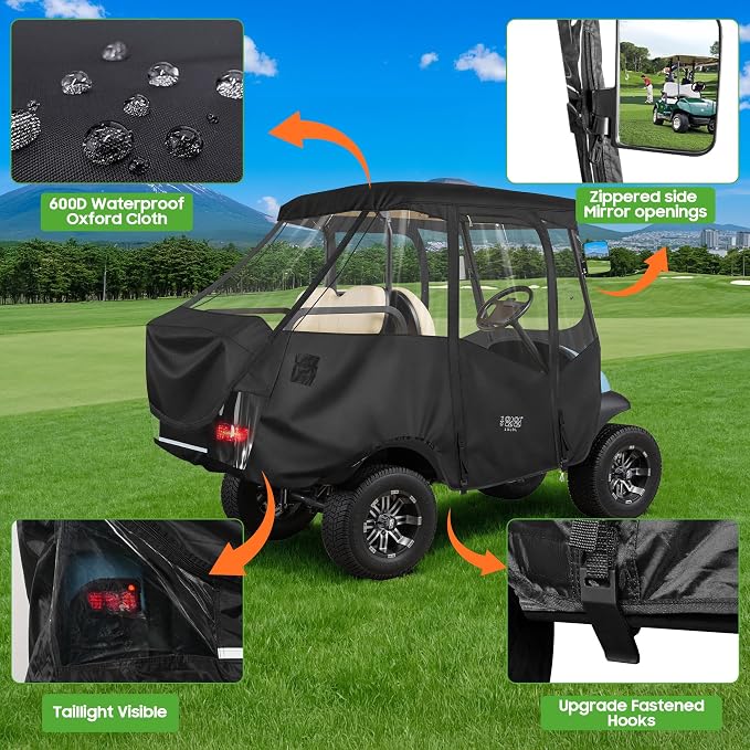 10L0L Golf Cart 4 Passenger Enclosure - Image 7