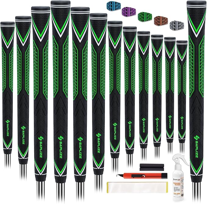 SAPLIZE High-performance Rubber Golf Grips 13 Pack, High Shock Absorption by Smartactionsmartplay