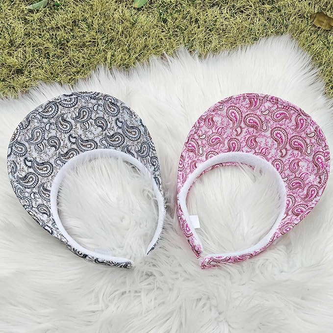 2 Pack Sun Visor Hats Women Men Clip On Wide Brim Visors Hat Outdoor Sports - Image 4