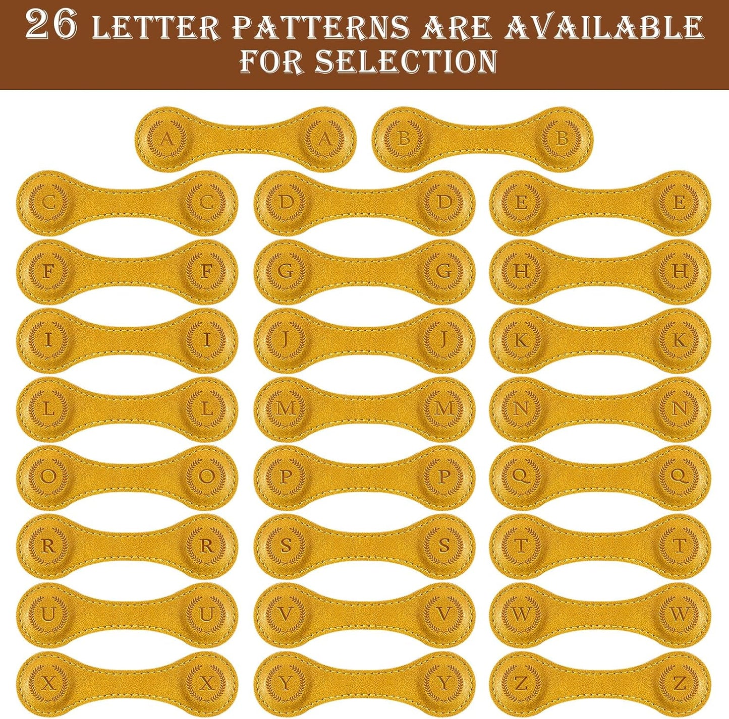 Handmade Personalized Leather Magnetic Bookmark - Custom Initial Letter Design with 26 Alphabet Choices - Durable Bookmark for Readers, Book Lovers, Women & Kids