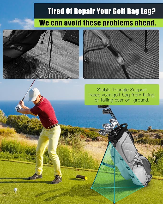Big Teeth Golf Bag Accessories Leg Leather Strap, Stabilizer Strap, Equipment - Image 2