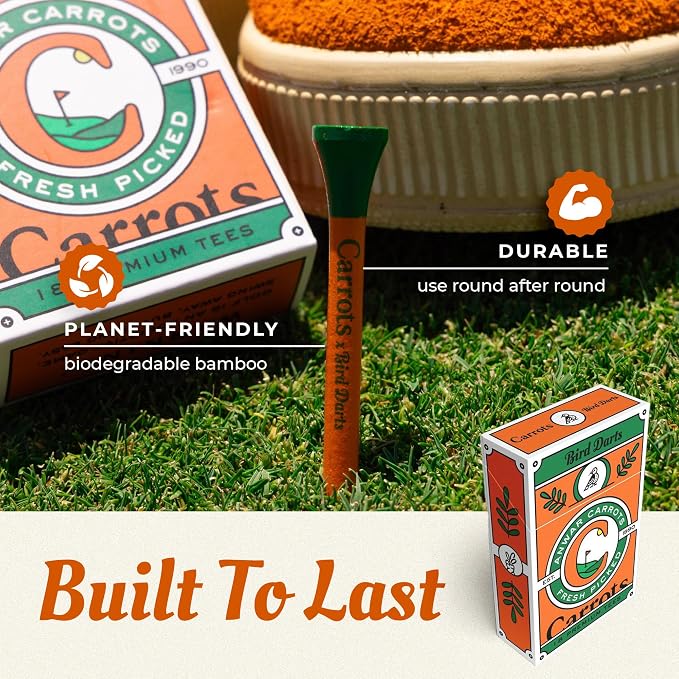 x Carrots by Anwar Carrots Limited Edition Premium Bamboo Wood Golf Tees - Image 3