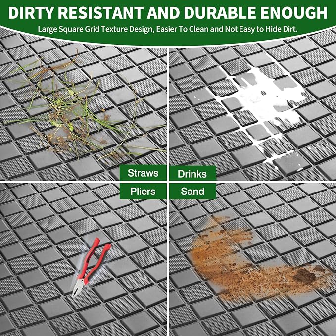 Golf Cart Floor Liner Mat 8mm Thick Rubber Full Coverage Fit - Image 8
