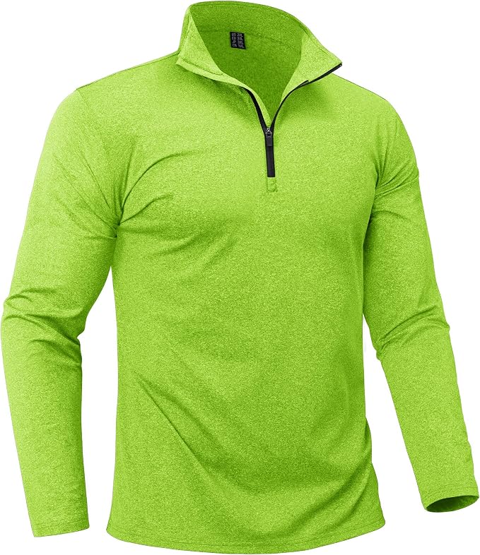 Boladeci Men's Quarter Zip Pullover Premium Fleece Lined Heather Long Sleeve by Boladeci