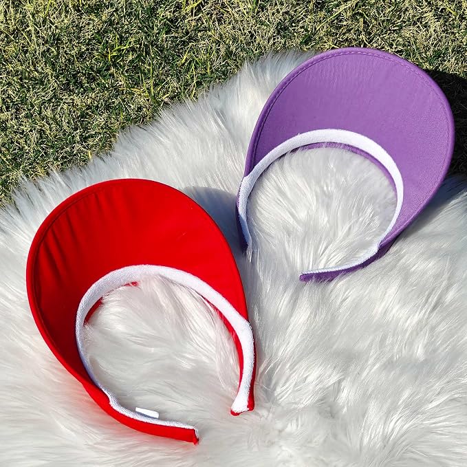 2 Pack Sun Visor Hats Women Men Clip On Wide Brim Visors Hat Outdoor Sports - Image 4