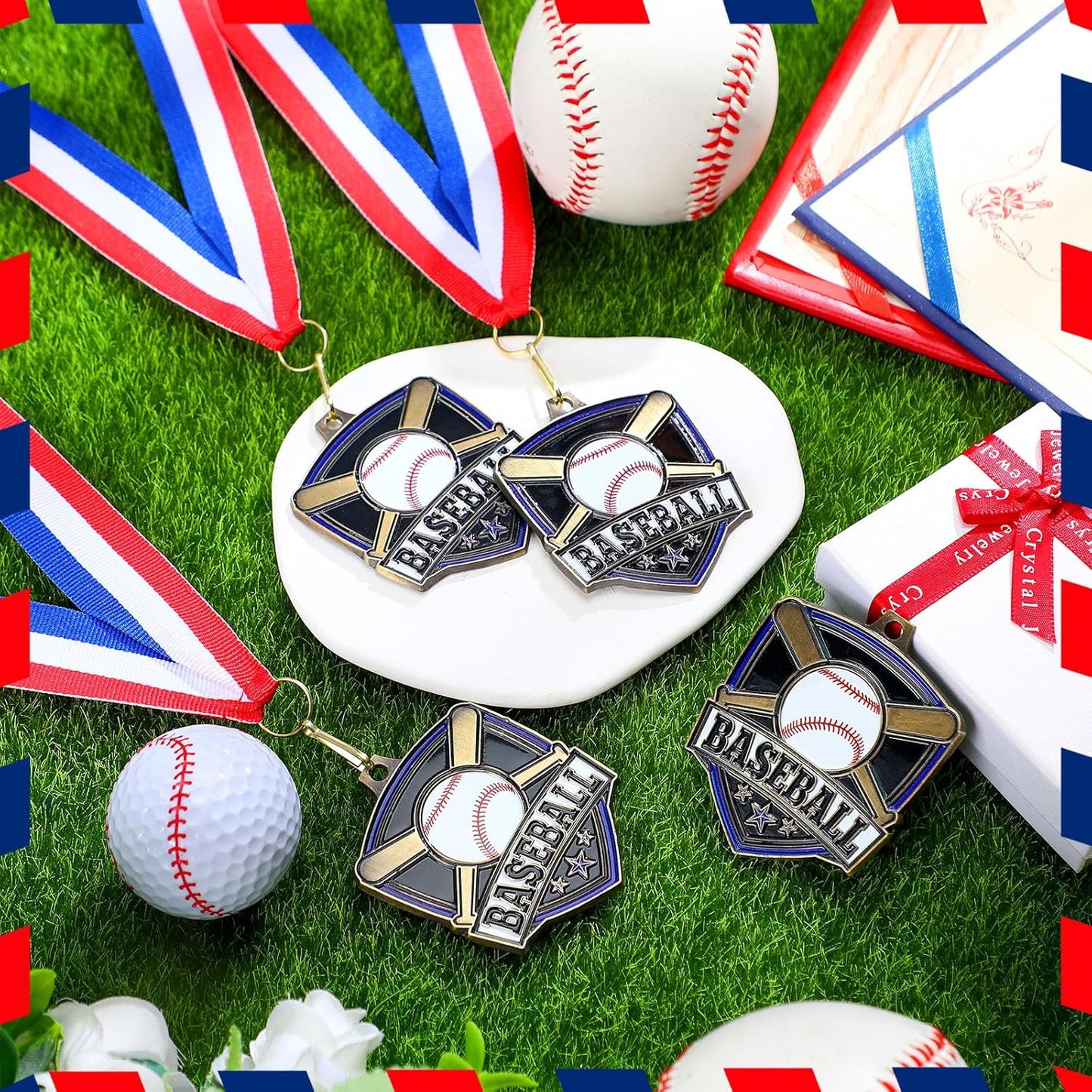 10/20 /30/40 Pcs Award Medals Bulk Sports Medals with Neck Ribbons 2.4 Inch Winner Award Trophy Prize Gift for Sports Themed Party Favors Tournaments School Match