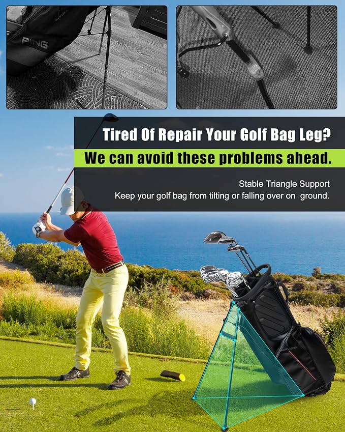 Big Teeth Golf Bag Accessories Leg Leather Strap, Stabilizer Strap, Equipment - Image 2