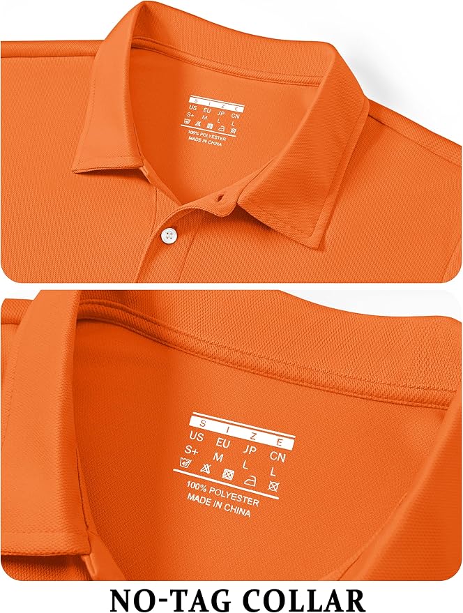 TACVASEN Mens Golf Shirt Dry Fit Mens Polo Shirts Short Sleeve Performance Golf - Image 3