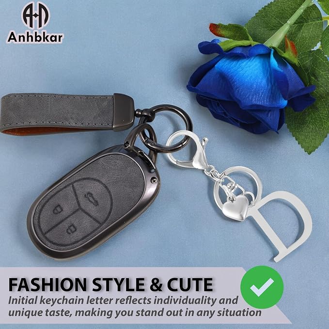 Metal Heart Alphabet Keychain for Women, Girls - Image 4