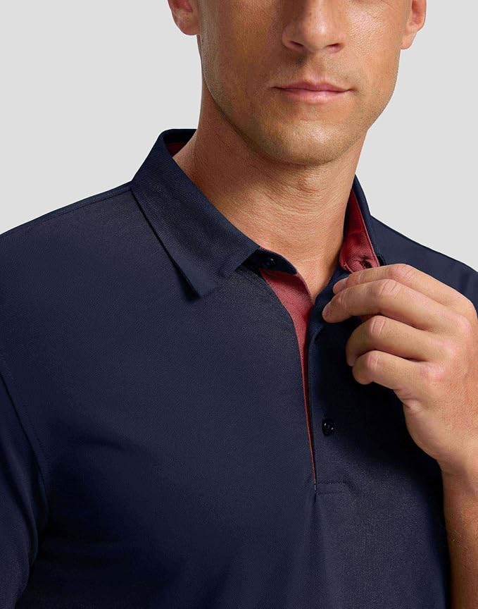 Men's Golf Shirts Dry Fit Moisture Wicking Performance Short Sleeve Collared - Image 4