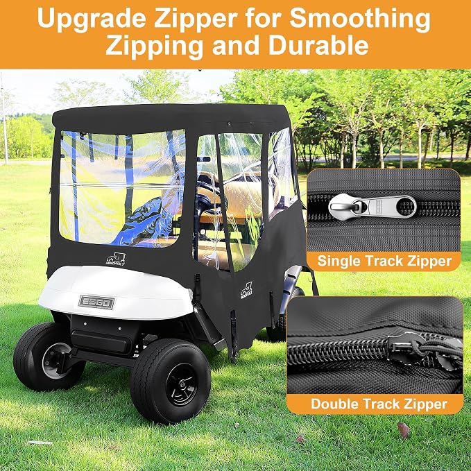 Golf Cart Enclosure Rain Cover 2&4Passenger, EZGO TXT RXV/Club Car Ds&Precedent - Image 5