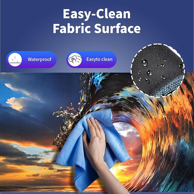 Wknoon. Extra Large Gaming & Office Mouse Pad – Huge Ocean Wave Sunset Sea - Image 5