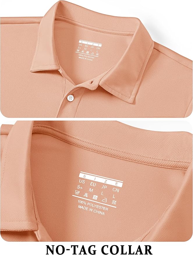 TACVASEN Mens Golf Shirt Dry Fit Mens Polo Shirts Short Sleeve Performance Golf - Image 3