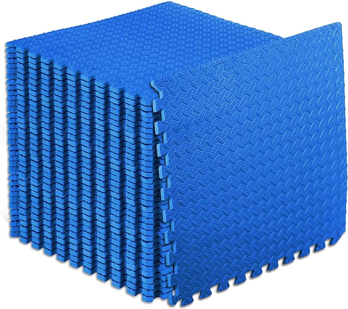 ProsourceFit Puzzle Exercise Mat ½ in, EVA Interlocking Foam Floor Tiles by ProsourceFit