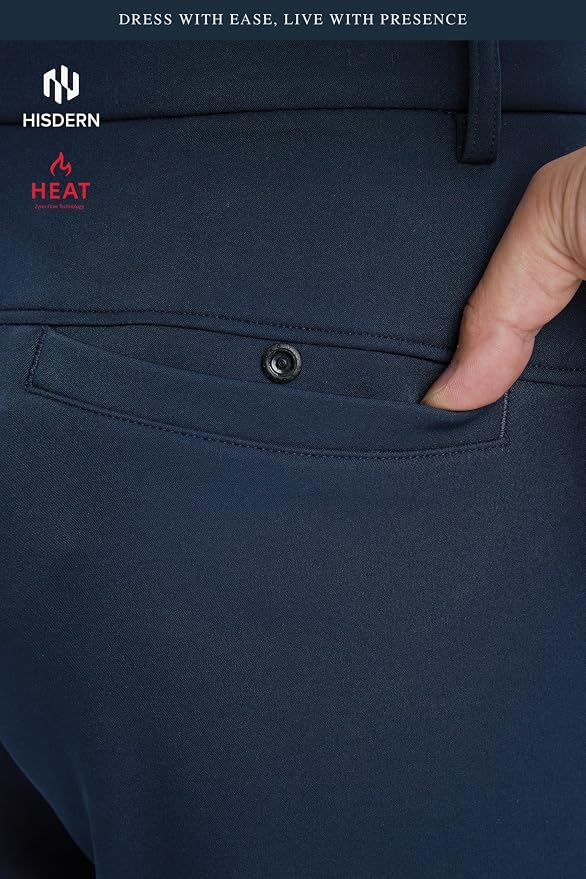 HISDERN Heat 701 Men's Thermal Golf Pants Stretch Fleece 30"/32" No Iron Comfy - Image 7