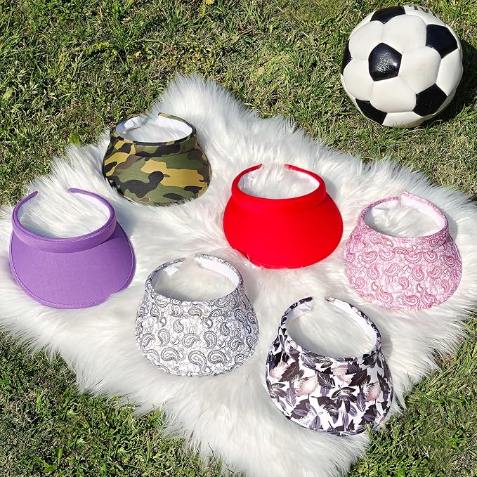 2 Pack Sun Visor Hats Women Men Clip On Wide Brim Visors Hat Outdoor Sports - Image 5