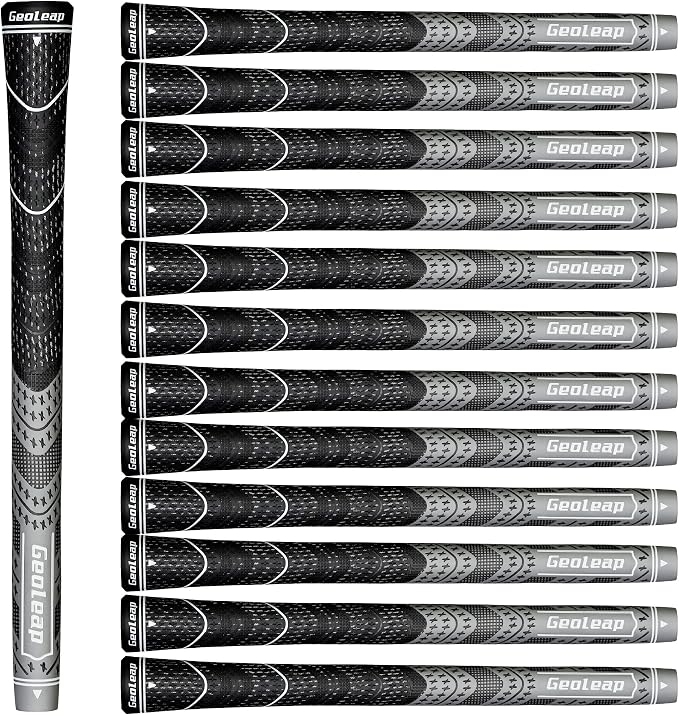 Geoleap Golf Grips Set of 13- Cord Rubber Compound Material, Hybrid Golf Club by Geoleap