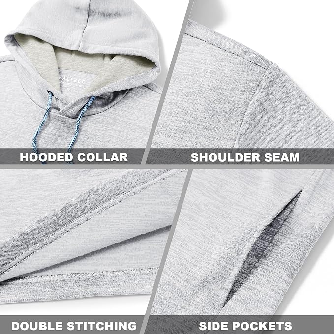Hoodies for Men Golf Fleece Hooded Sweatshirts Dry Fit Athletic Lightweight - Image 5