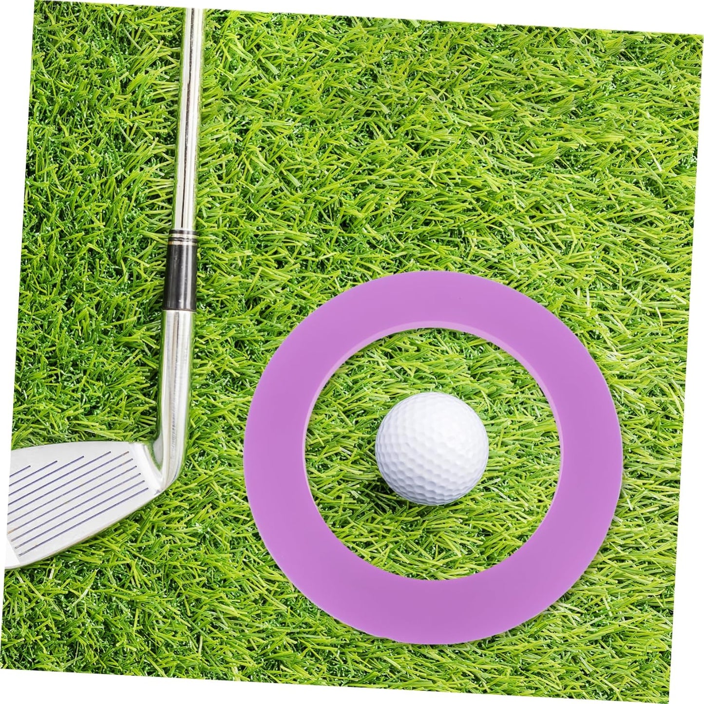 1pc Golf Putting Practice Cup Reducer Ring Portable Direction Training Aid for Use Lightweight Purple Golf Hole Target for Skill Levels