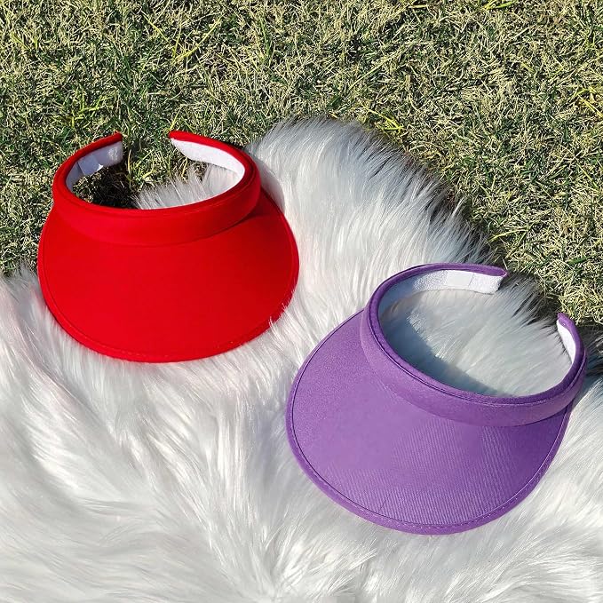2 Pack Sun Visor Hats Women Men Clip On Wide Brim Visors Hat Outdoor Sports - Image 3