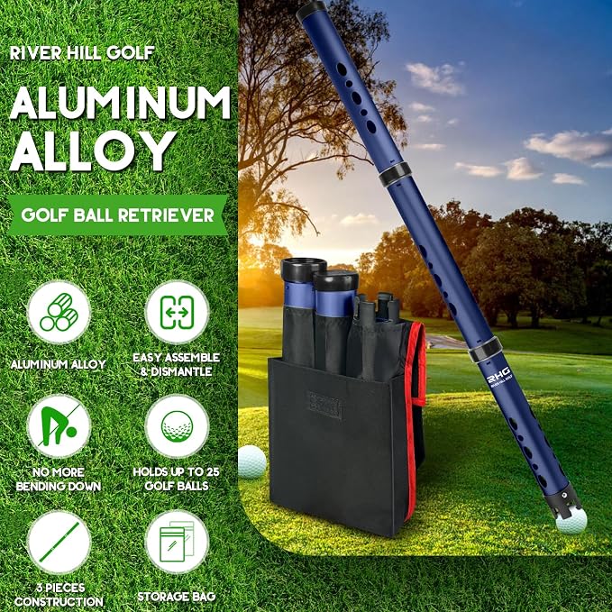 Golf Ball Retriever, Aluminum Alloy Picker Upper Tube, Golf Balls Shagger - Image 2