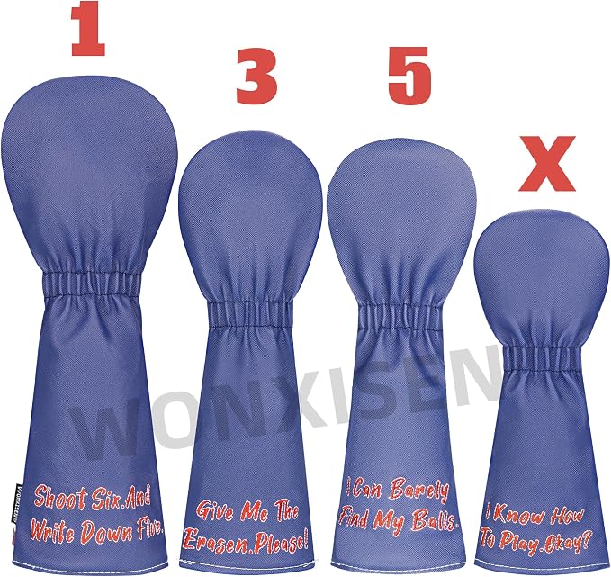 Golf Club Headcover for Drivers, Fairway Woods, Hybrid/Rescue Funny Style - Image 2